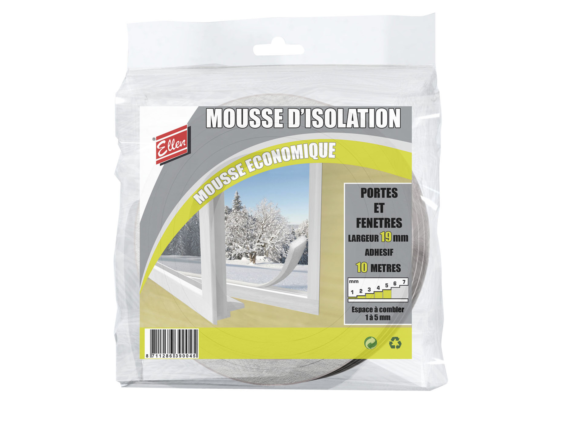 Joint mousse blanc ELLEN Depanisol 10mx19mm